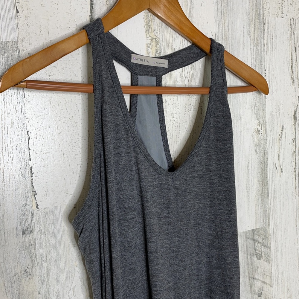 Athleta (grey) racerback tee dress EUC - Picture 3 of 10